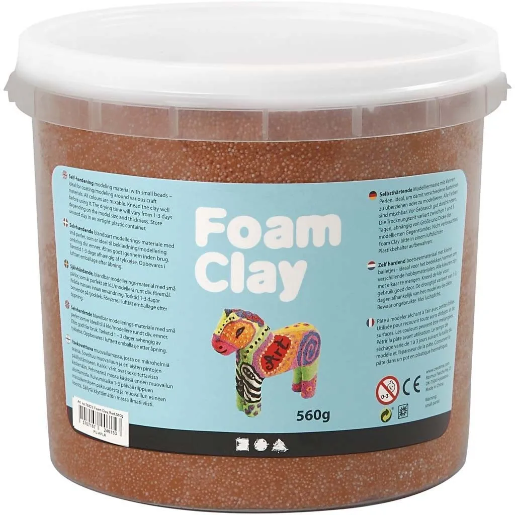 Brown Colour Modelling Material Small Beads With Plastic Bucket 560 g