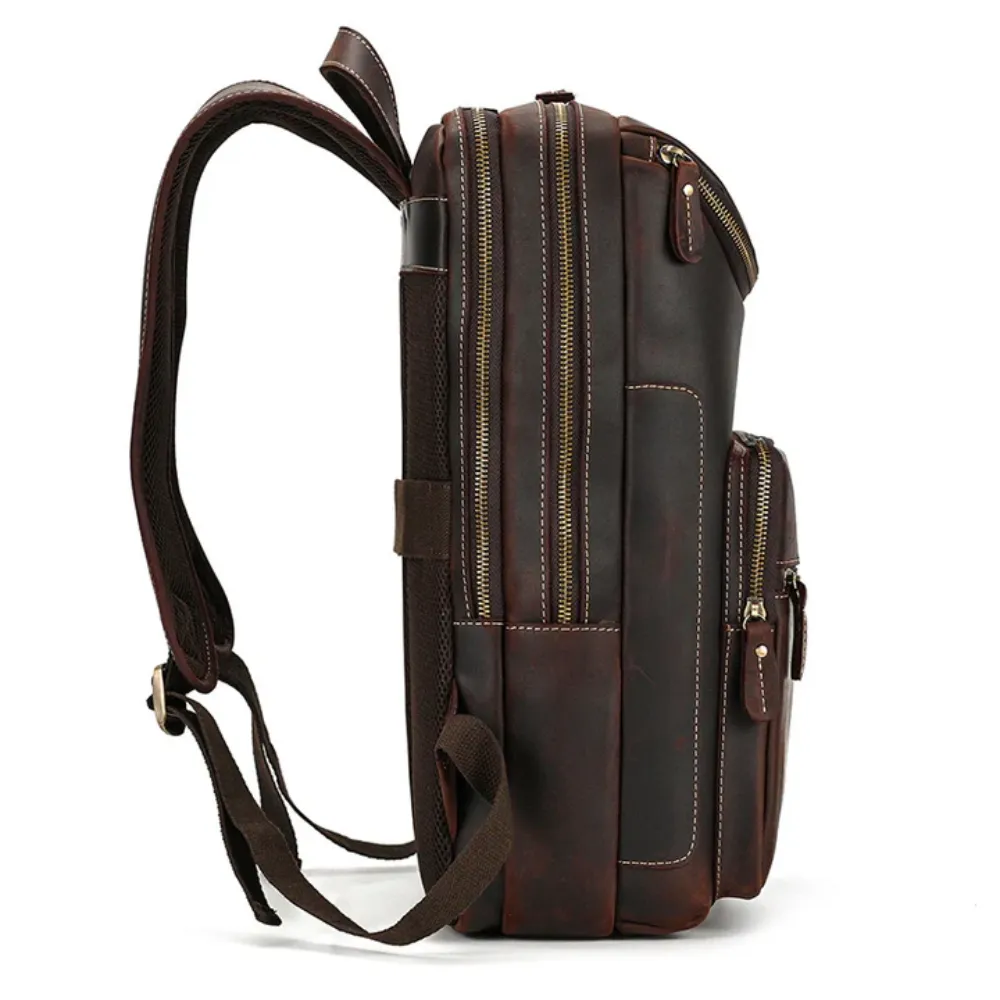 ﻿Brown Executive Leather Backpack