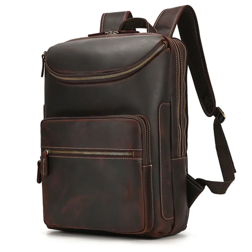 ﻿Brown Executive Leather Backpack