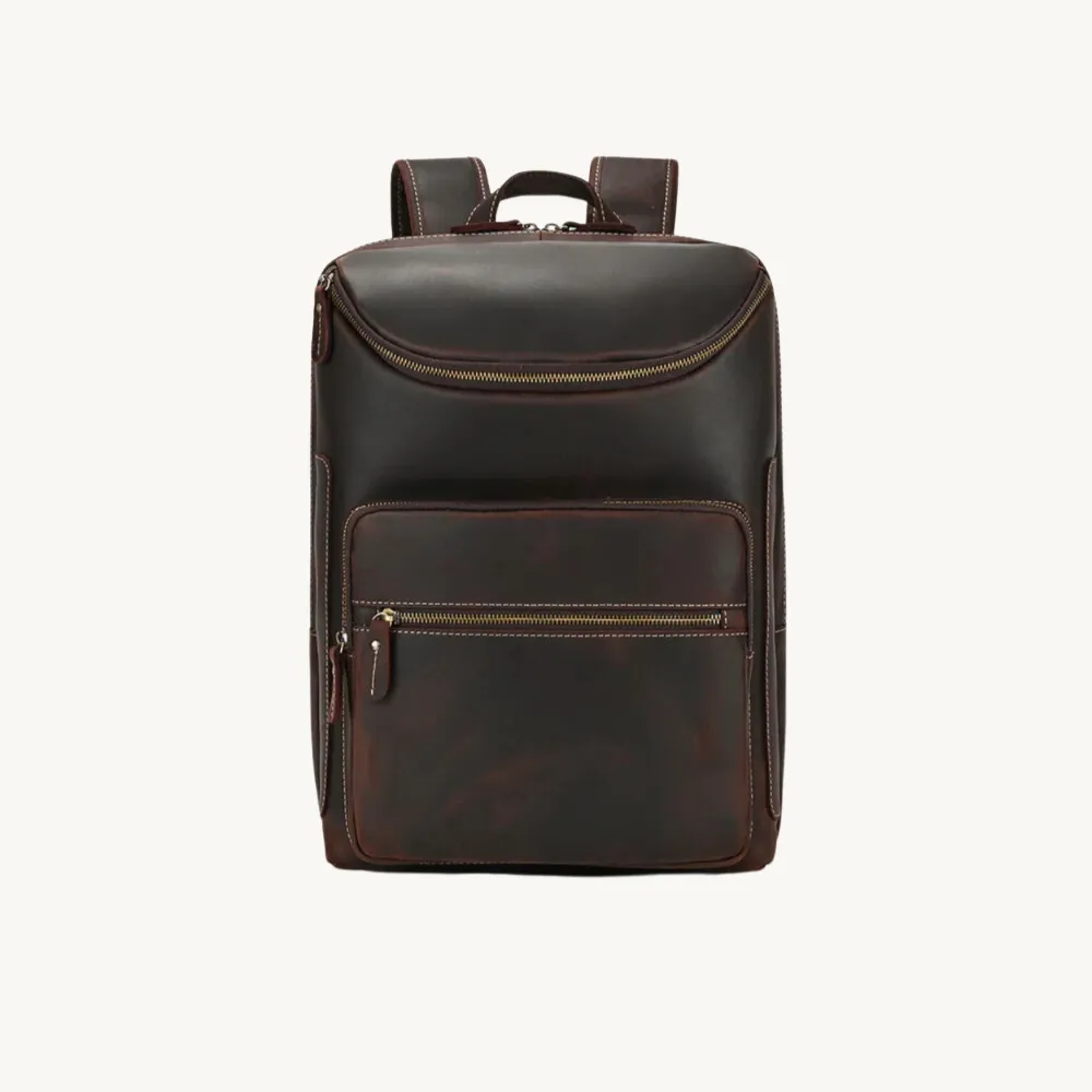 ﻿Brown Executive Leather Backpack