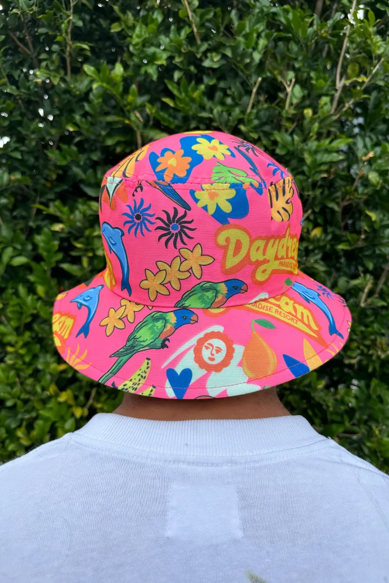 Bucket Hat 2.0 in Pink Day Dreamers