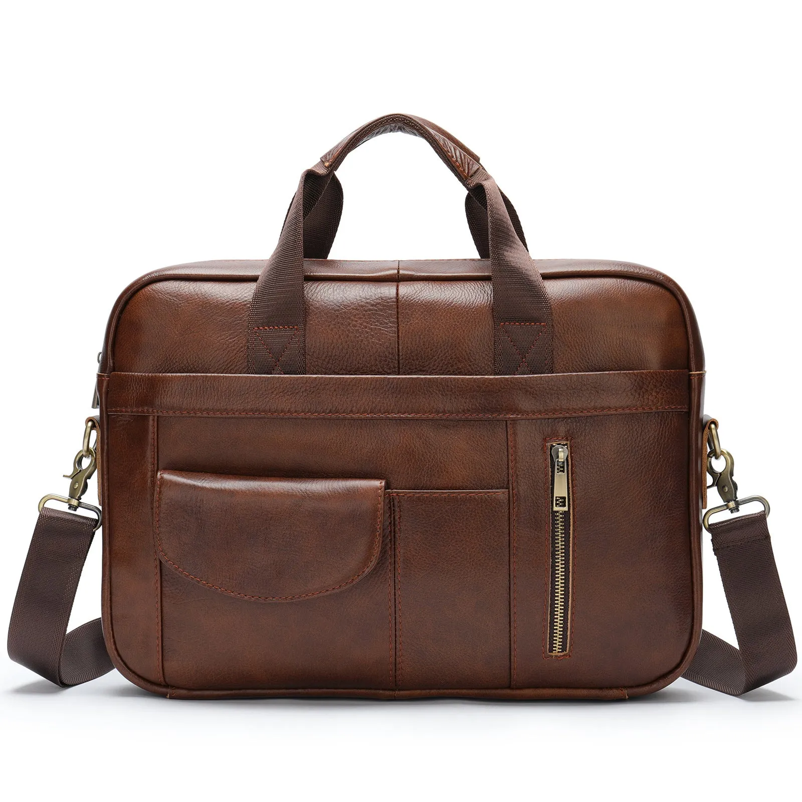 Business Men's Briefcase Leather Men's Bag Computer Bag