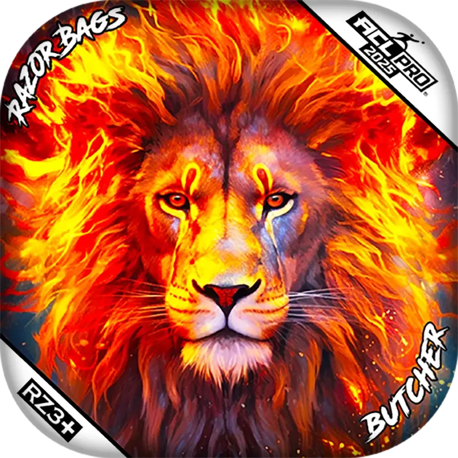 Butcher | Lion Flame | ACL PRO Razor Cornhole Bags
