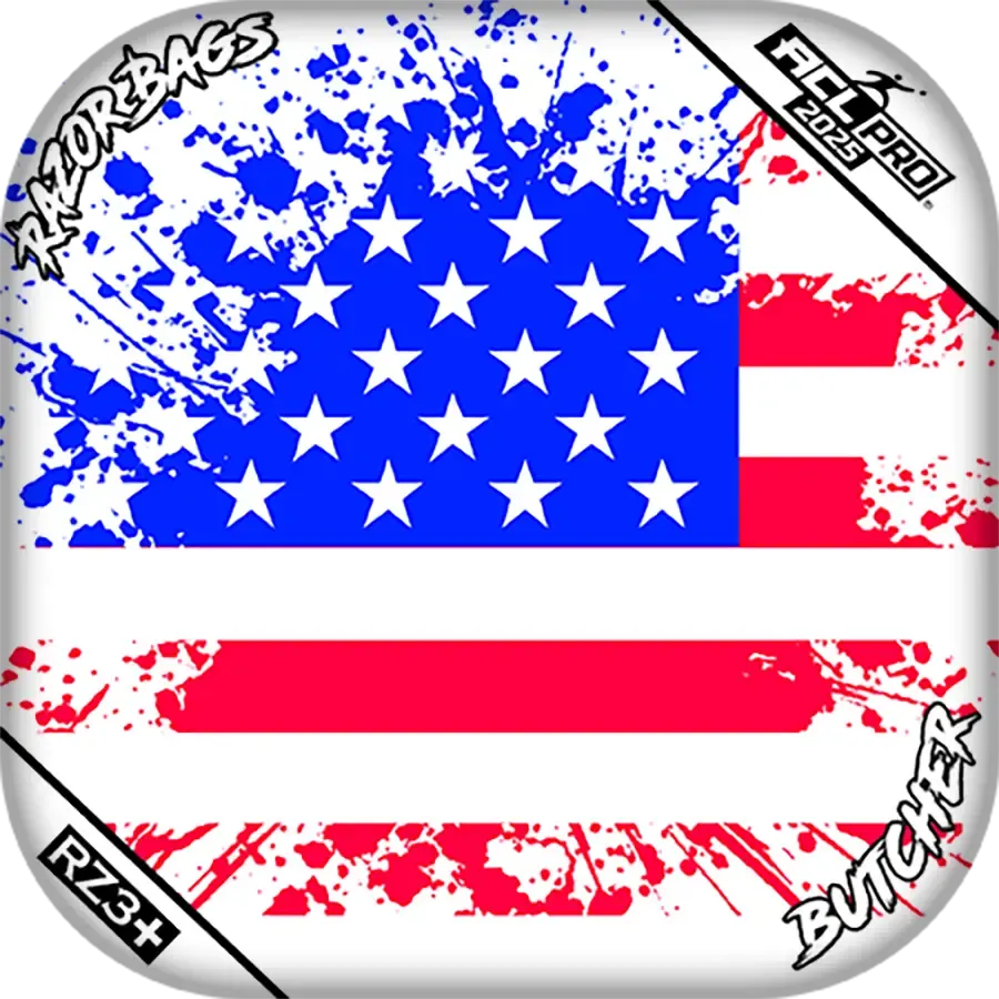 Butcher | Merica Flag | ACL PRO Razor Cornhole Bags