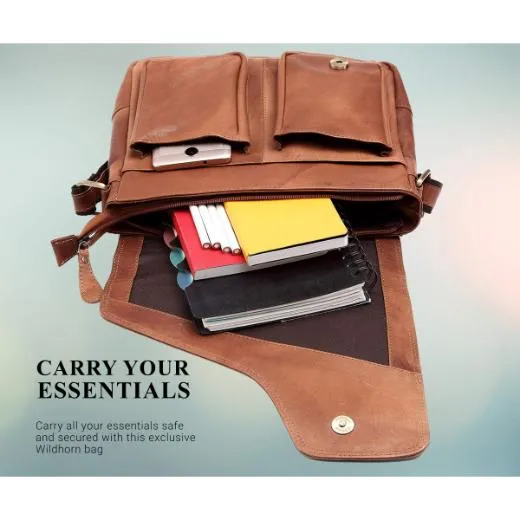 CAISTOR Leather Messenger Bag for Men