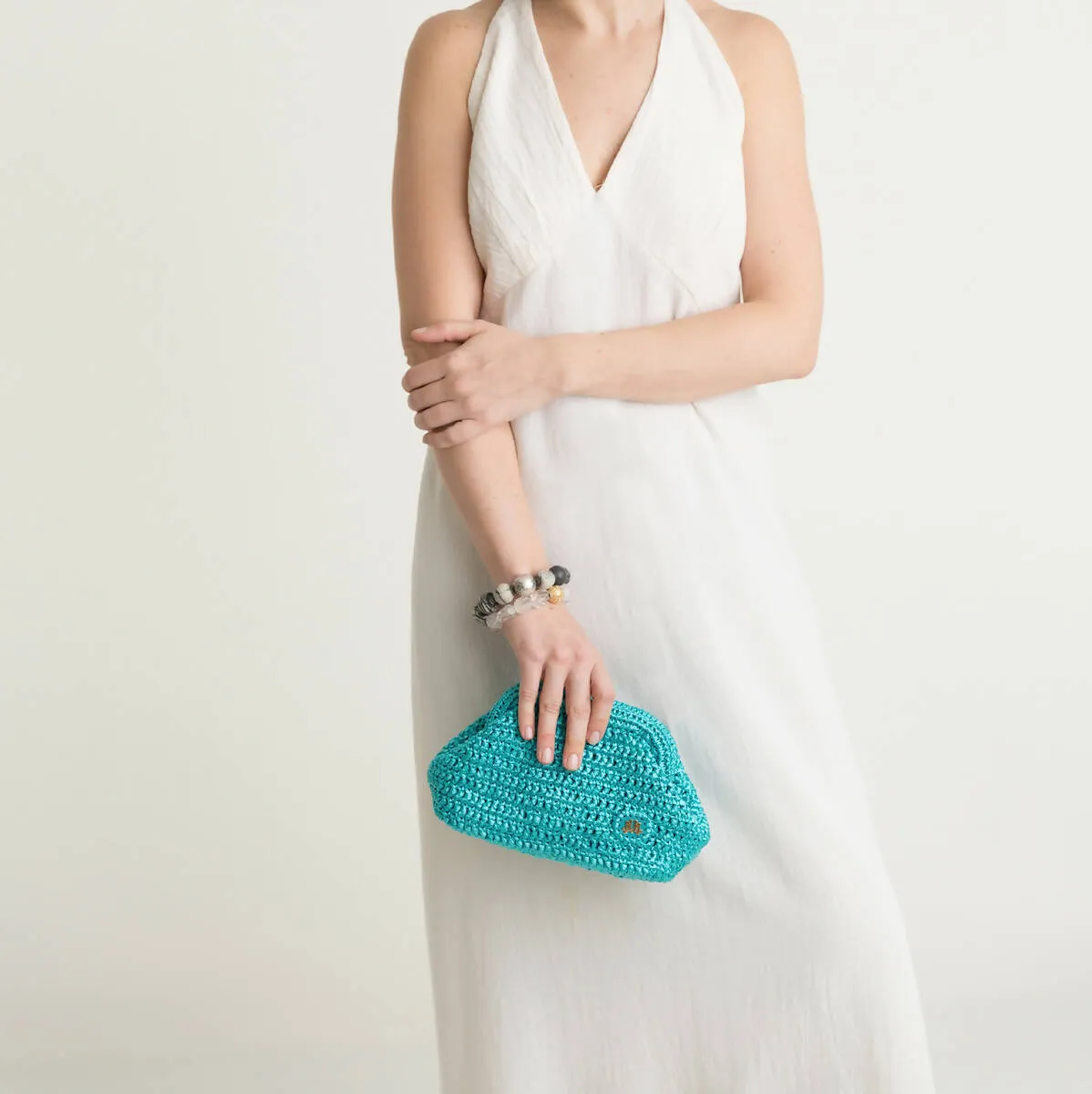 CAMILLE IN VERDIGRIS RAFFIA