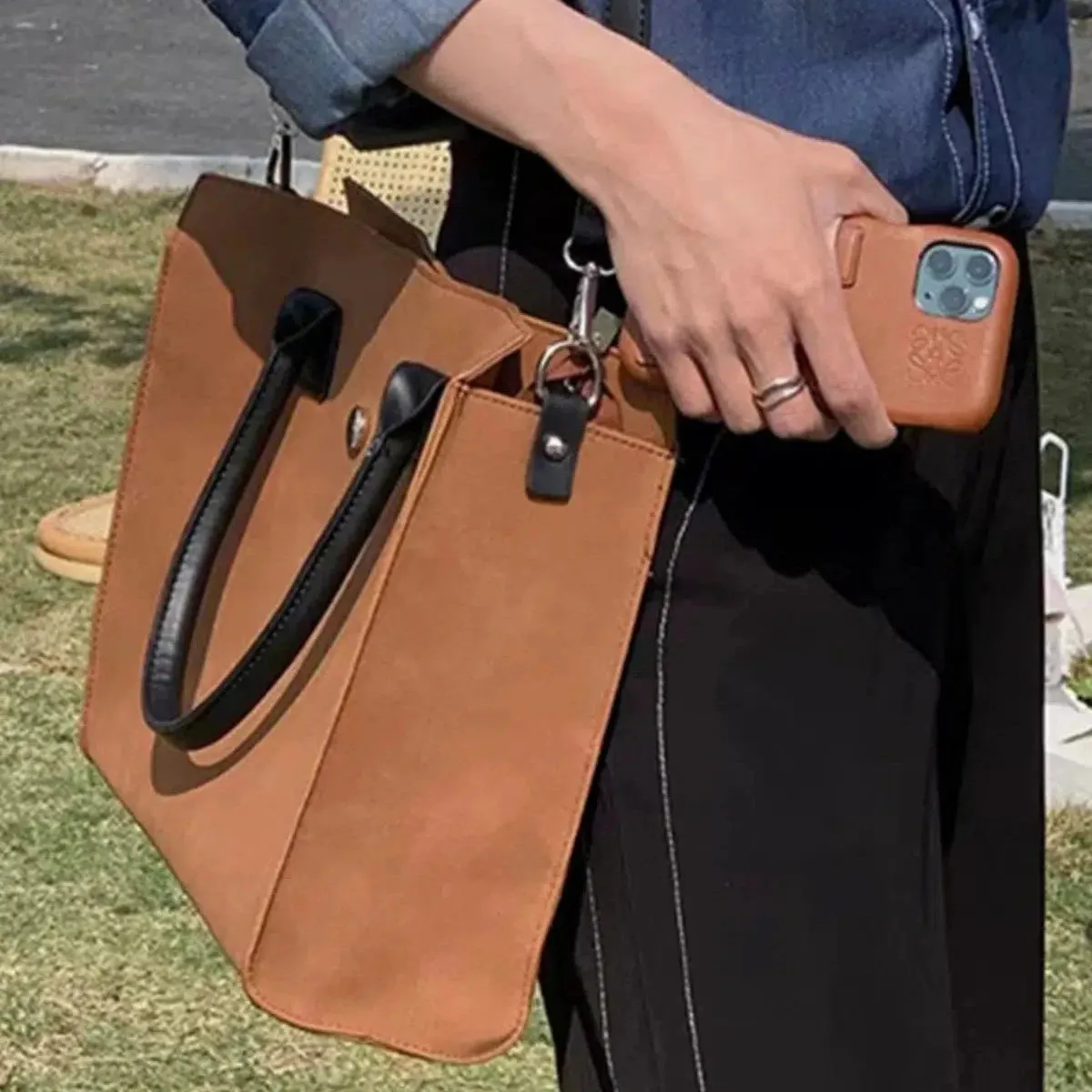 Casual Leather Tote Bag