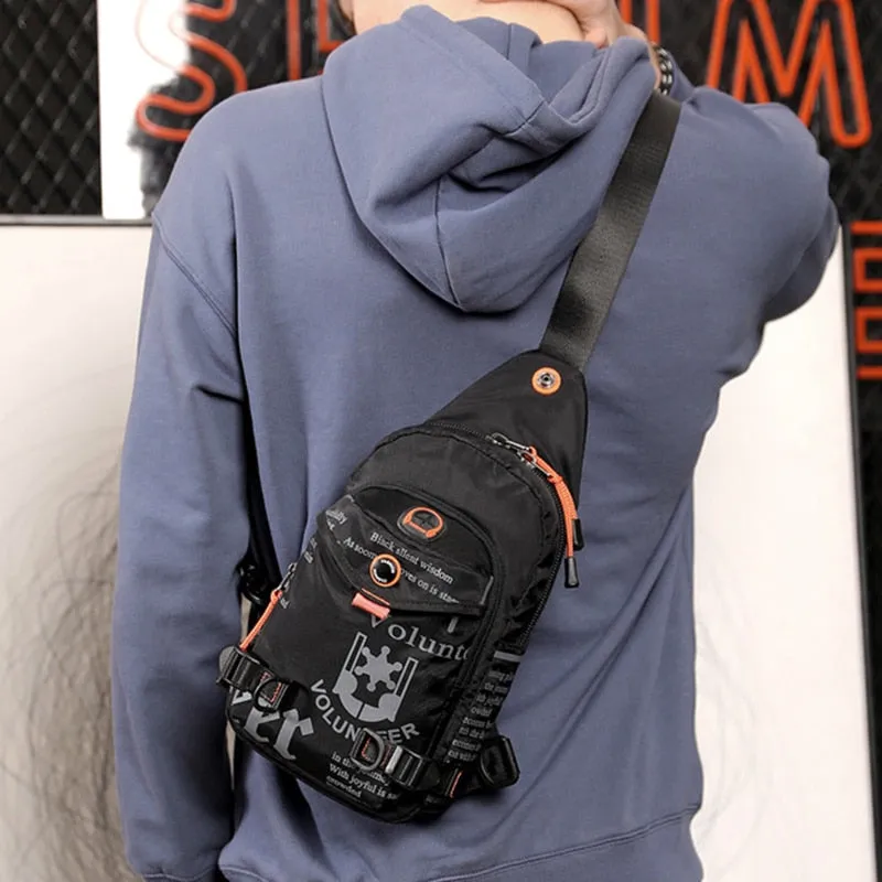Casual Men Cross Body Sling Travel Backpack