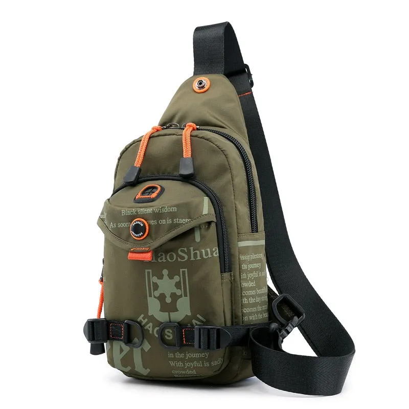 Casual Men Cross Body Sling Travel Backpack