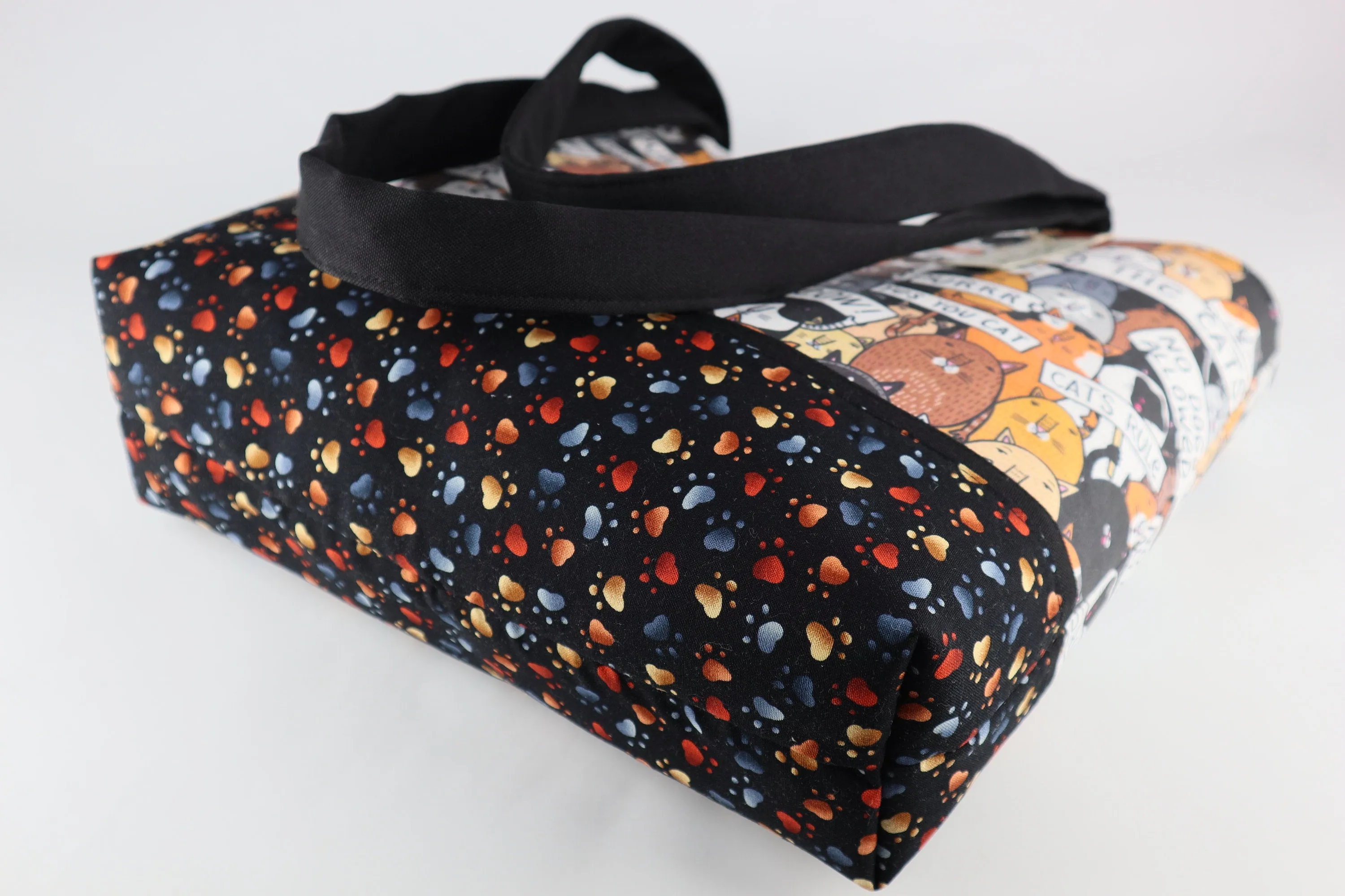 Cats Rule Shoulder Bag Cat Lover Purse Tote