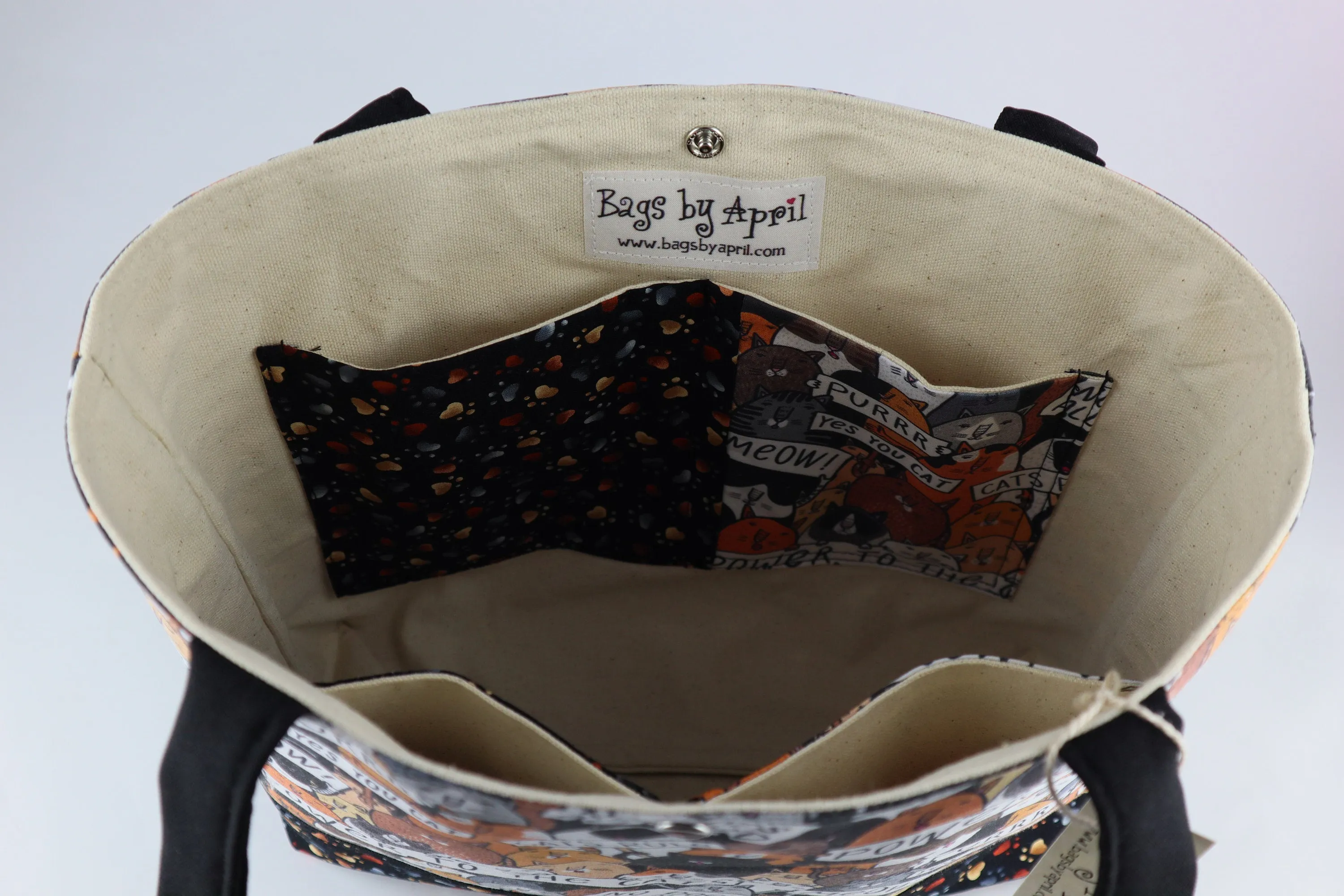 Cats Rule Shoulder Bag Cat Lover Purse Tote