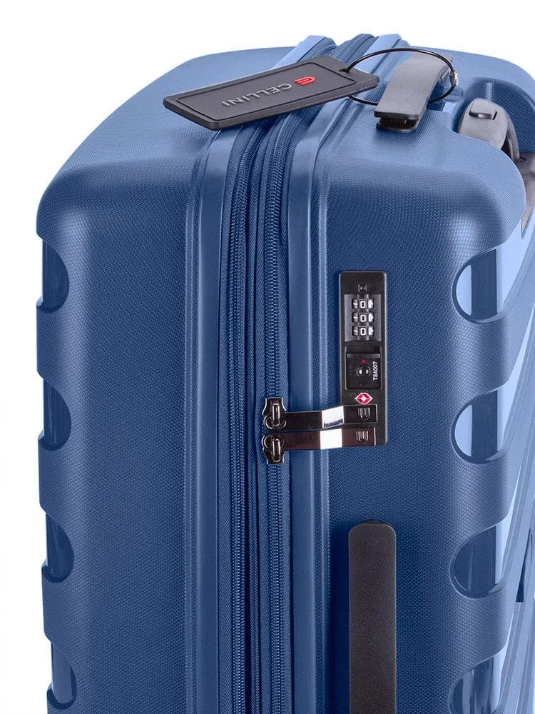 Cellini Sonic Medium 4 Wheel Trolley Case Midnight Blue