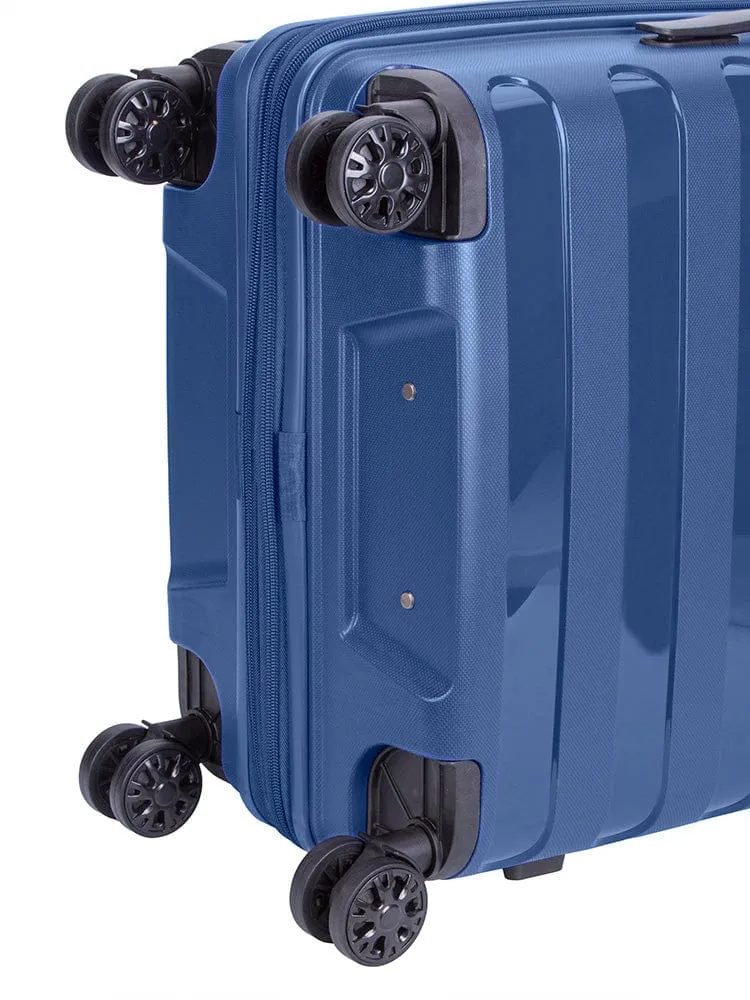 Cellini Sonic Medium 4 Wheel Trolley Case Midnight Blue