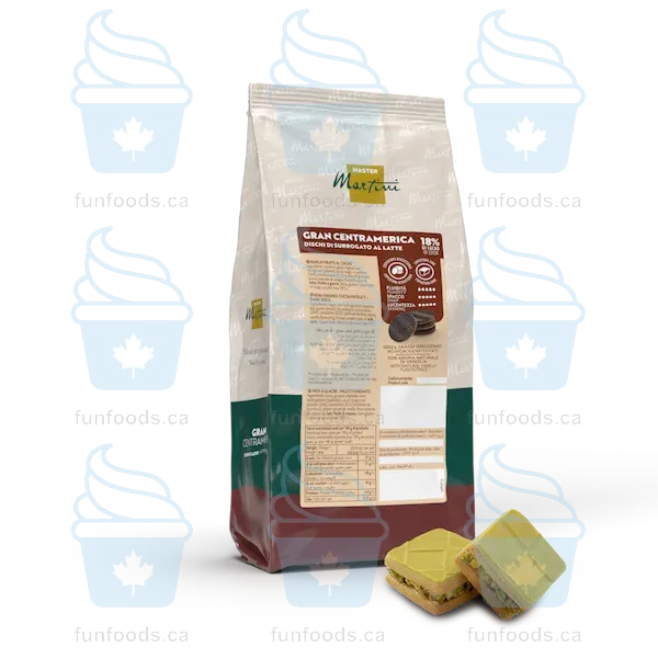 Centramerica Green Pistachio Discs - Compound Chocolate - 10 KG Box - Master Martini Canada
