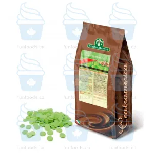 Centramerica Green Pistachio Discs - Compound Chocolate - 10 KG Box - Master Martini Canada