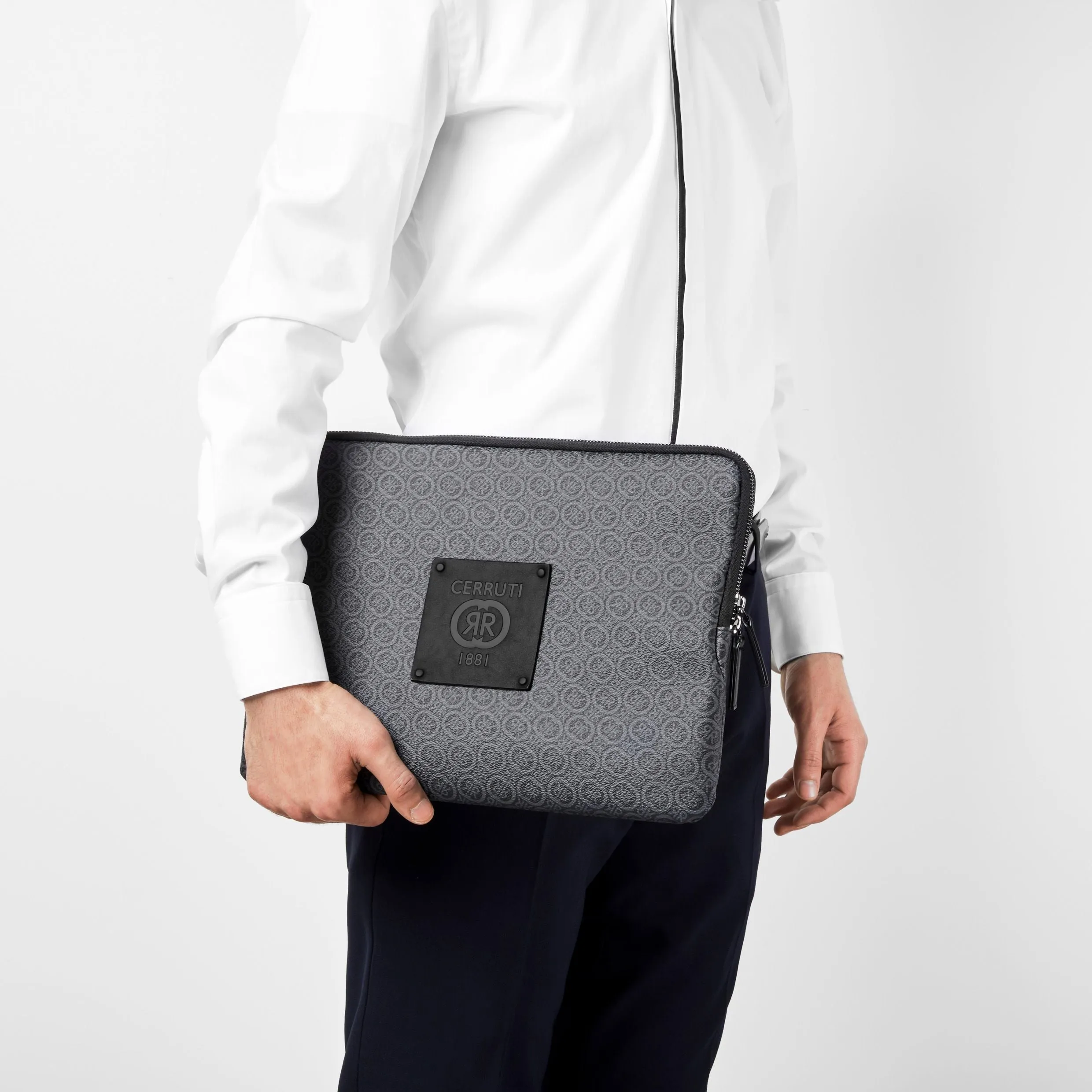 Cerruti 1881 NTE203J-Laptop sleeve Logomania Grey