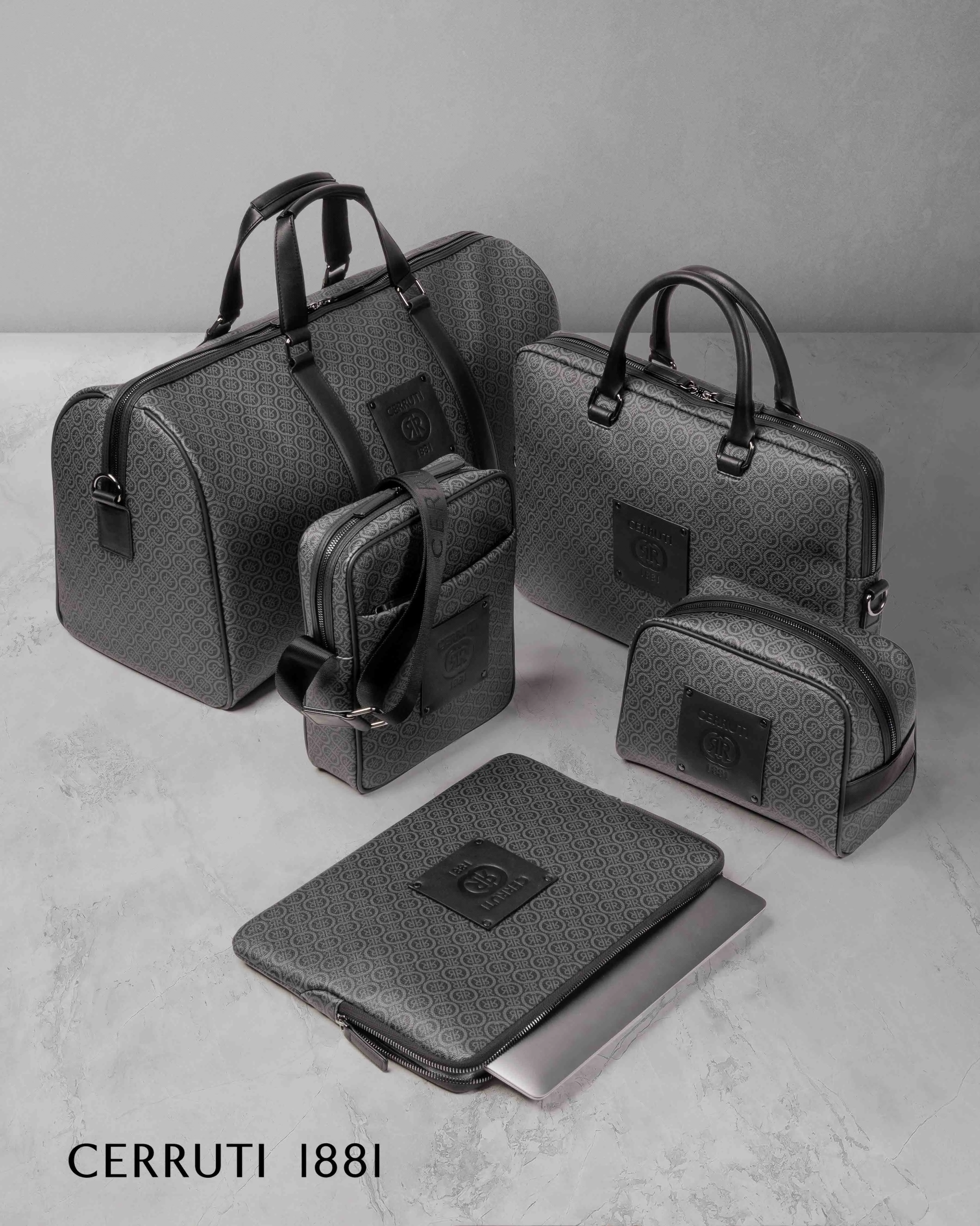 Cerruti 1881 NTL203J-Laptop bag Logomania Grey