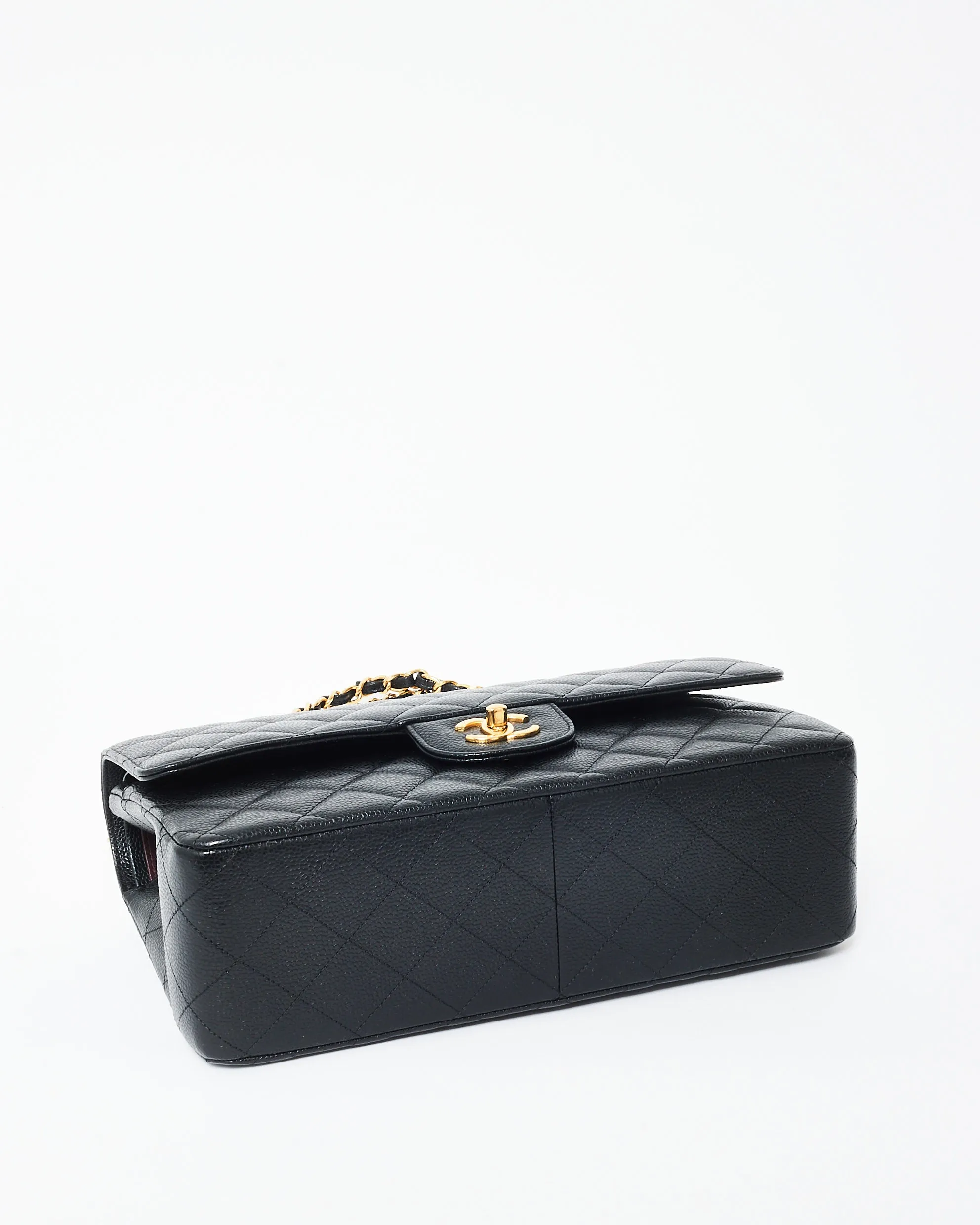 Chanel Black Caviar Leather GHW Jumbo Classic Double Flap Bag