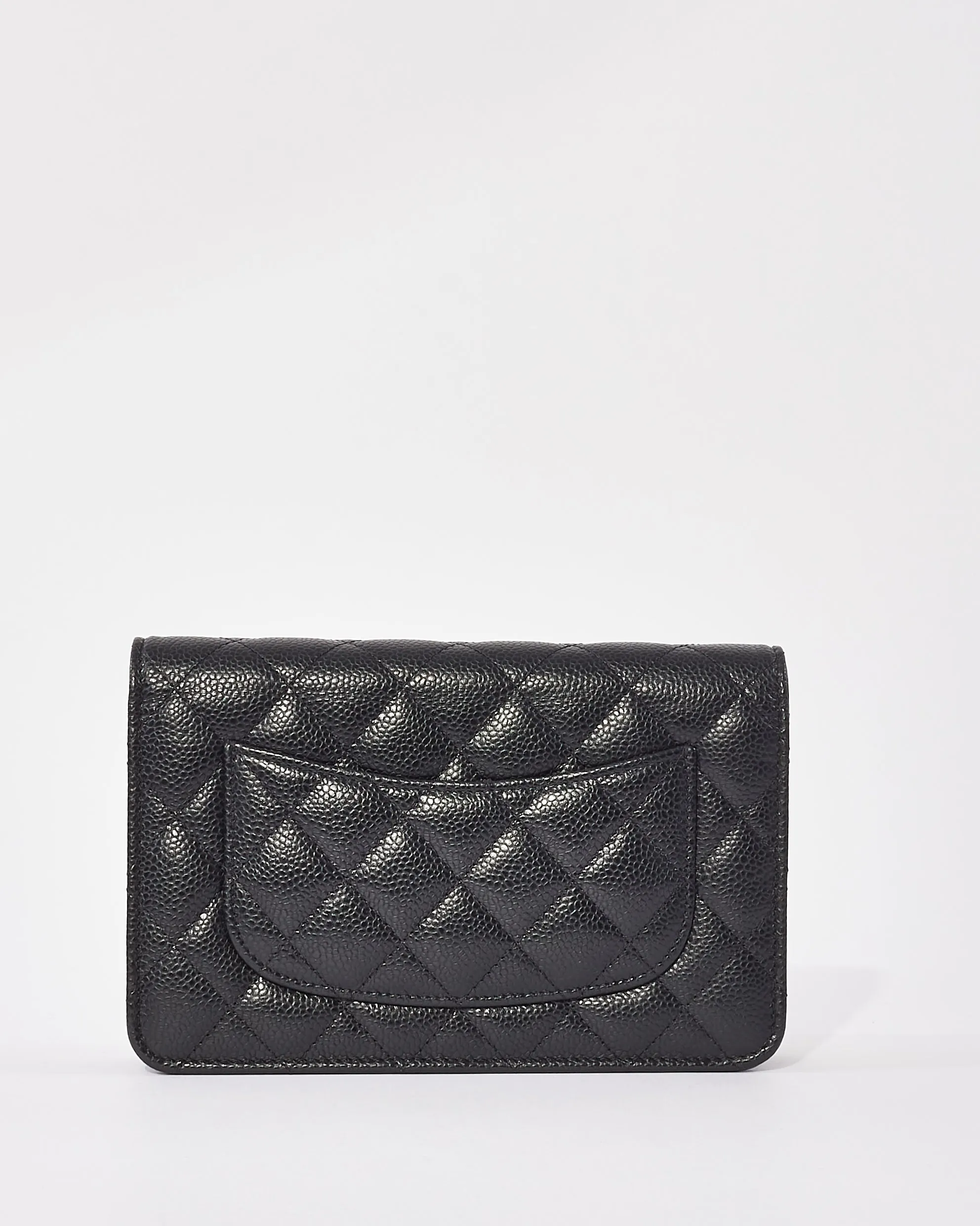 Chanel Black Caviar Leather Wallet On Chain GHW