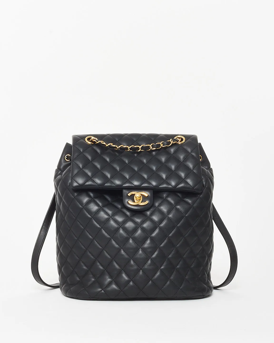 Chanel Black Lambskin Leather Large Urban Spirit Backpack