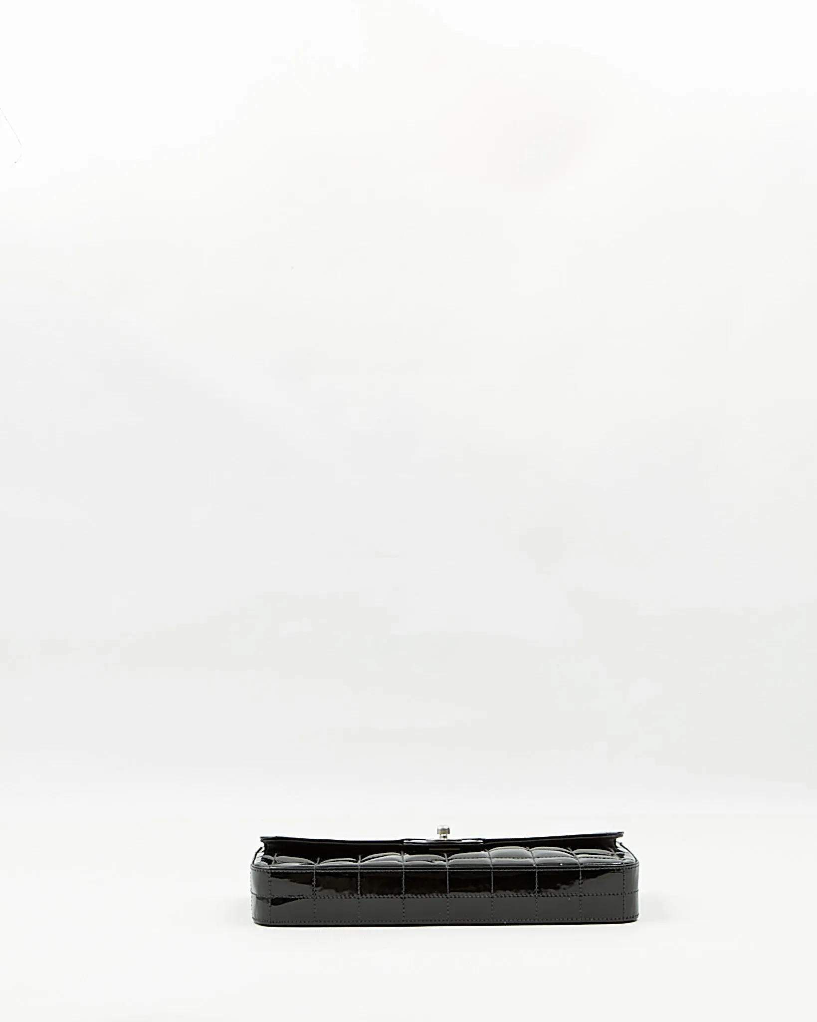 Chanel Black Patent Chocolate Bar Chain Shoulder Bag
