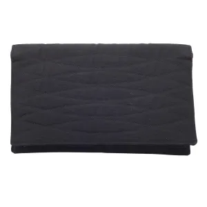 Chanel Black Vintage Early 90's Grosgrain Clutch Bag