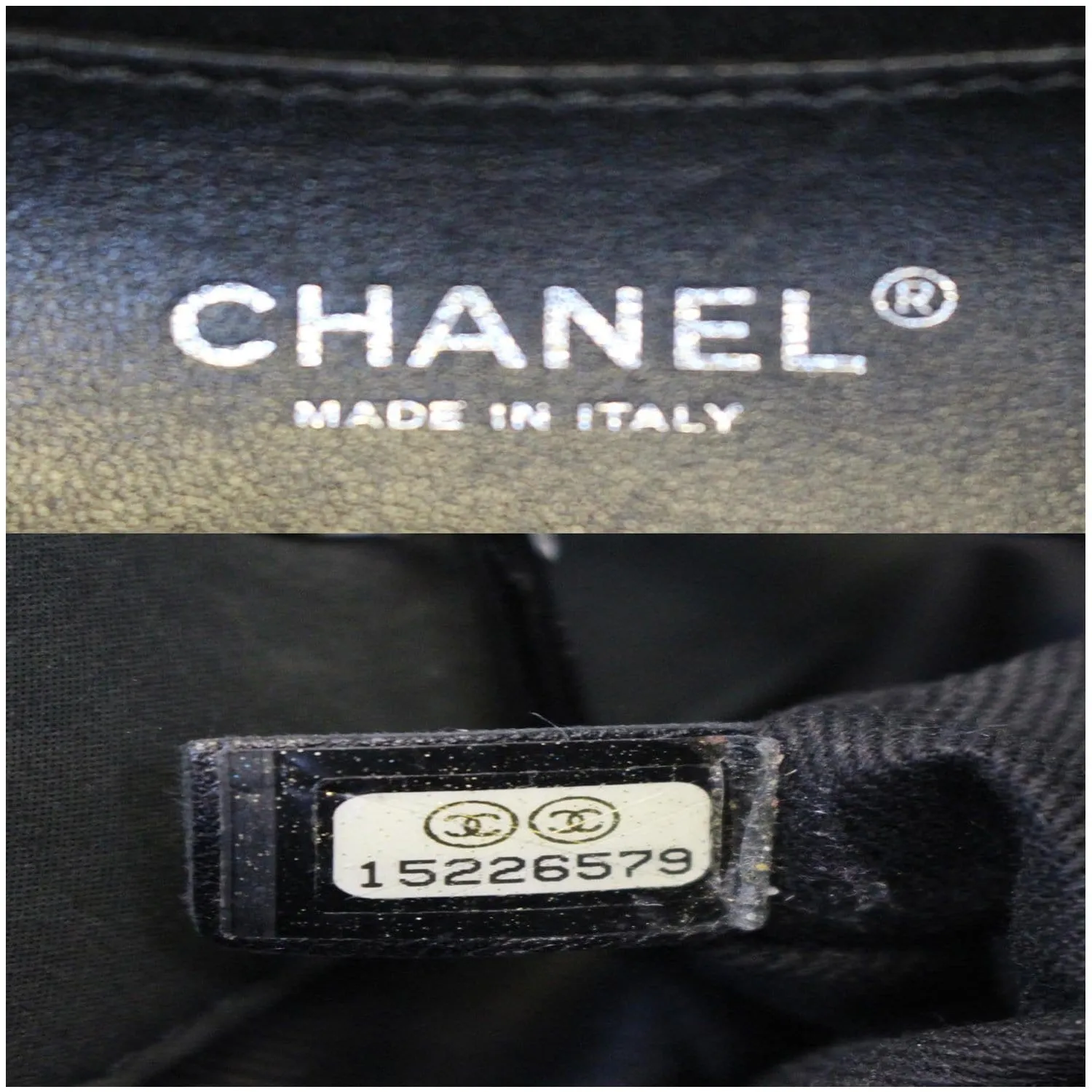 CHANEL Just Mademoiselle Calfskin Leather Bowling Bag Black