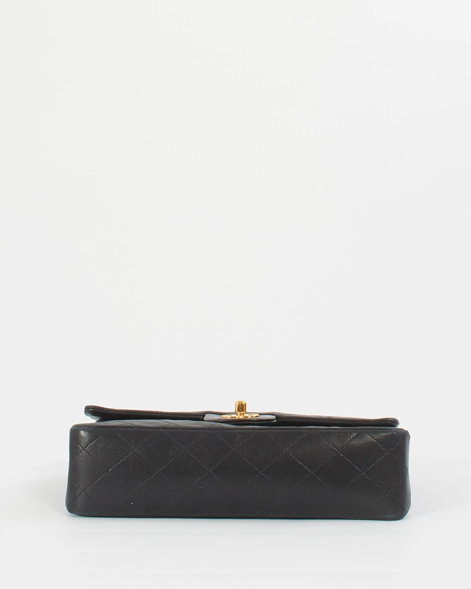 Chanel Vintage Black Lambskin Classic Medium Flap Bag with GHW