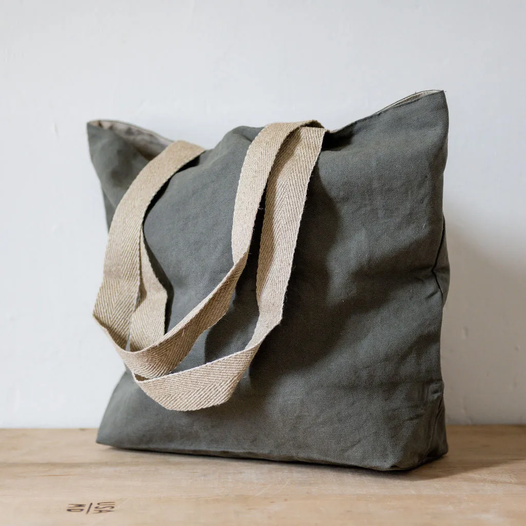 Charvet Éditions French Linen Bag Vintage Lierre