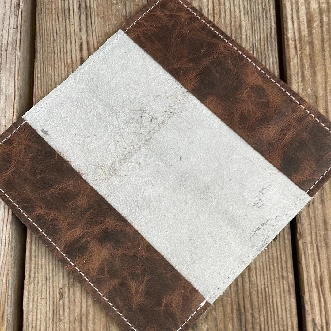 Checkbook Cover - Black & Gold Acid w/ Watermelon Wine