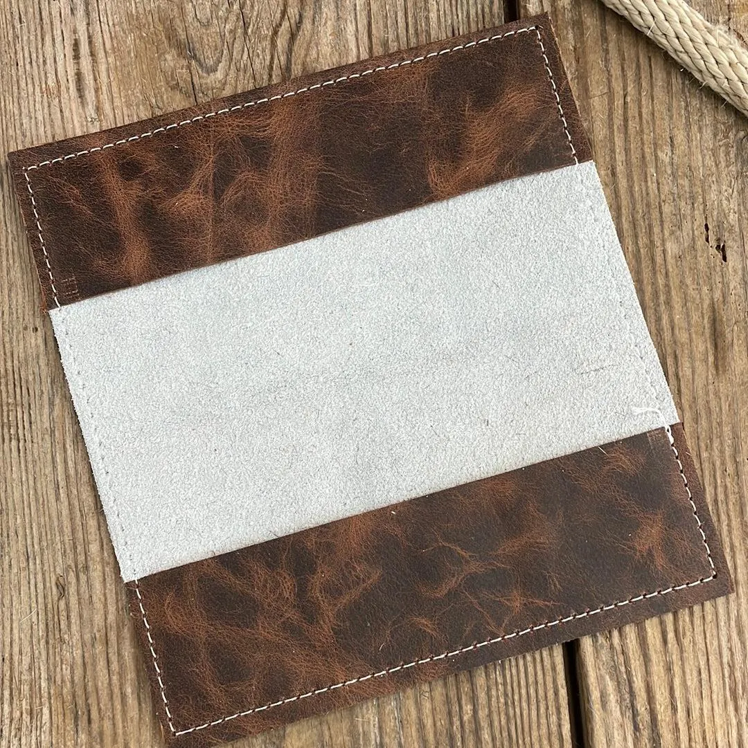 Checkbook Cover - Chocolate & White w/ Encanto Navajo