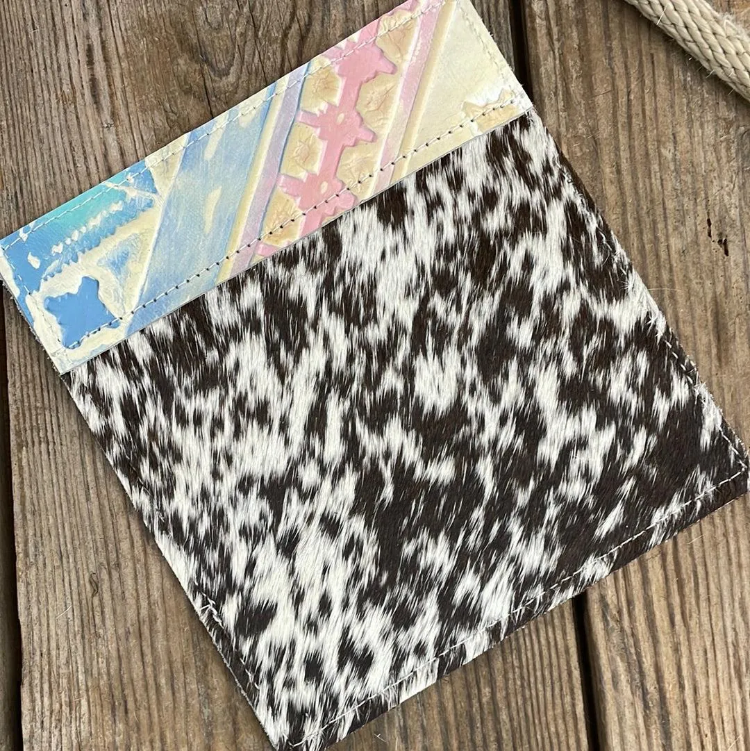Checkbook Cover - Chocolate & White w/ Encanto Navajo