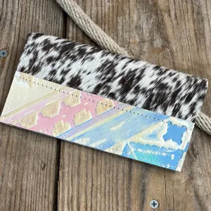Checkbook Cover - Chocolate & White w/ Encanto Navajo