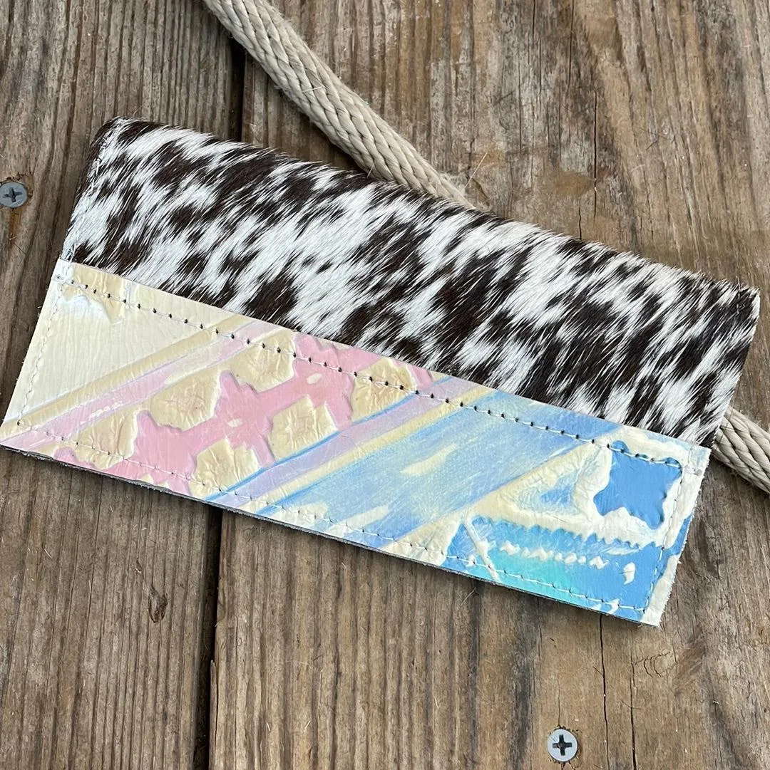 Checkbook Cover - Chocolate & White w/ Encanto Navajo