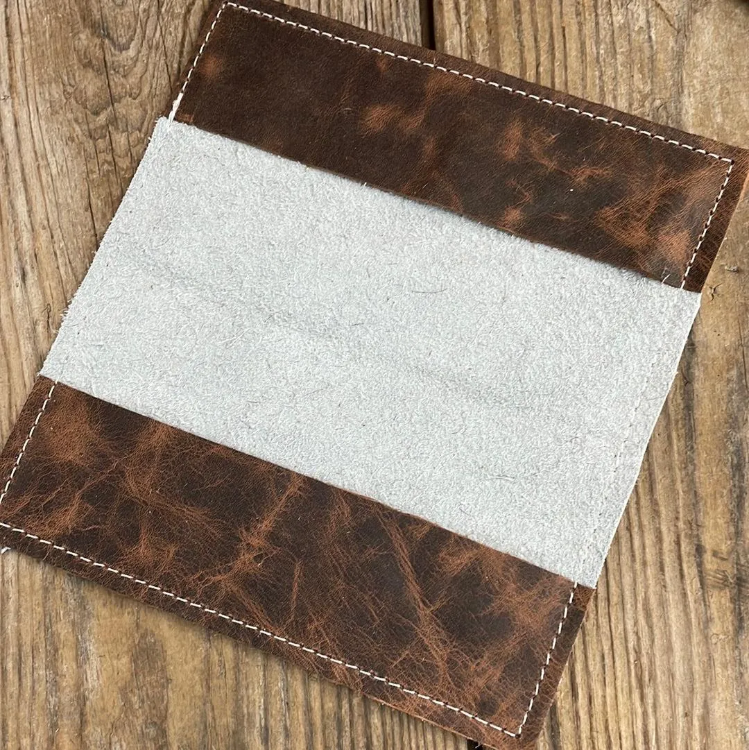Checkbook Cover - Longhorn w/ Adobe Navajo