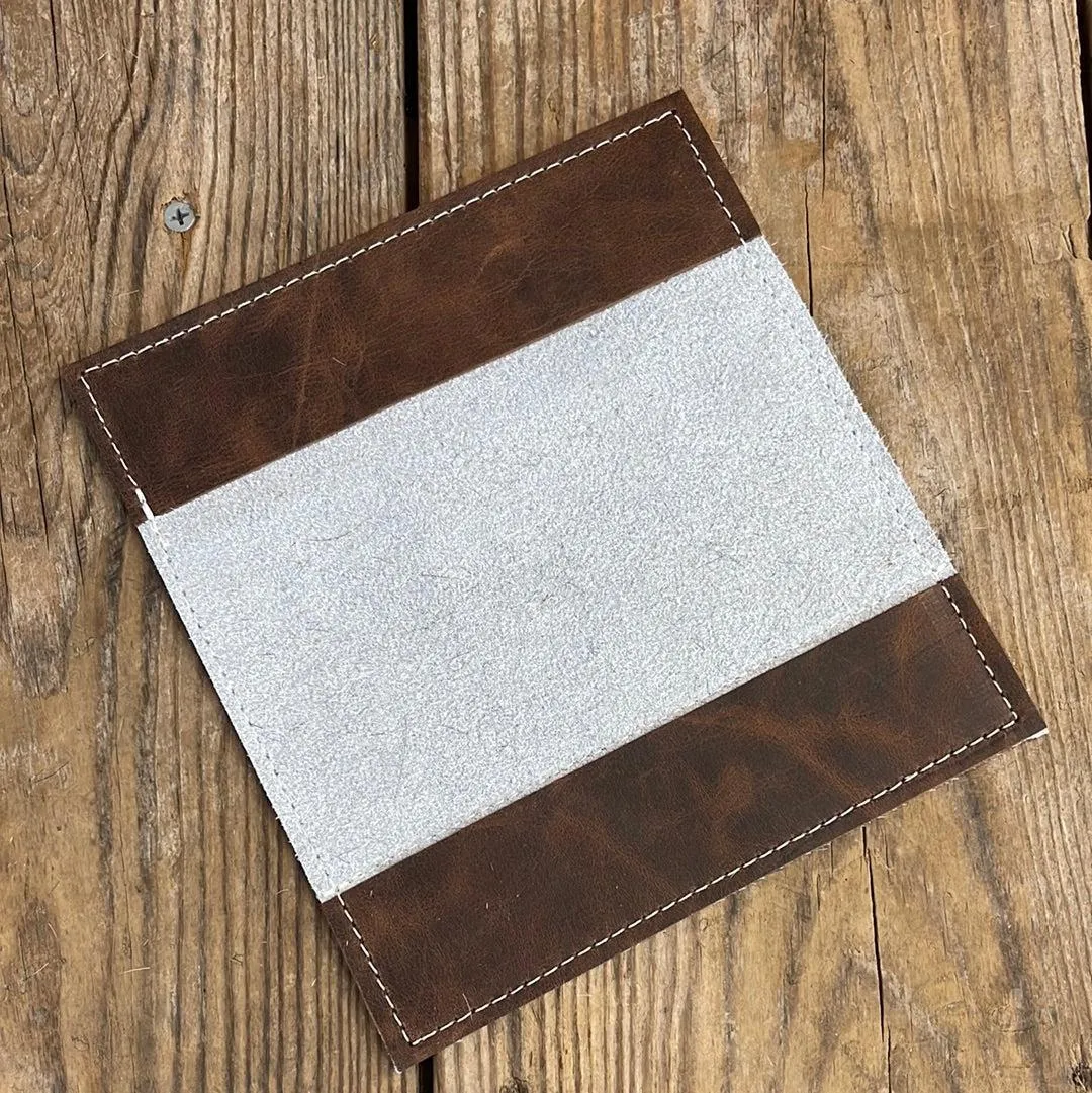 Checkbook Cover - Longhorn w/ Deadwood Roses