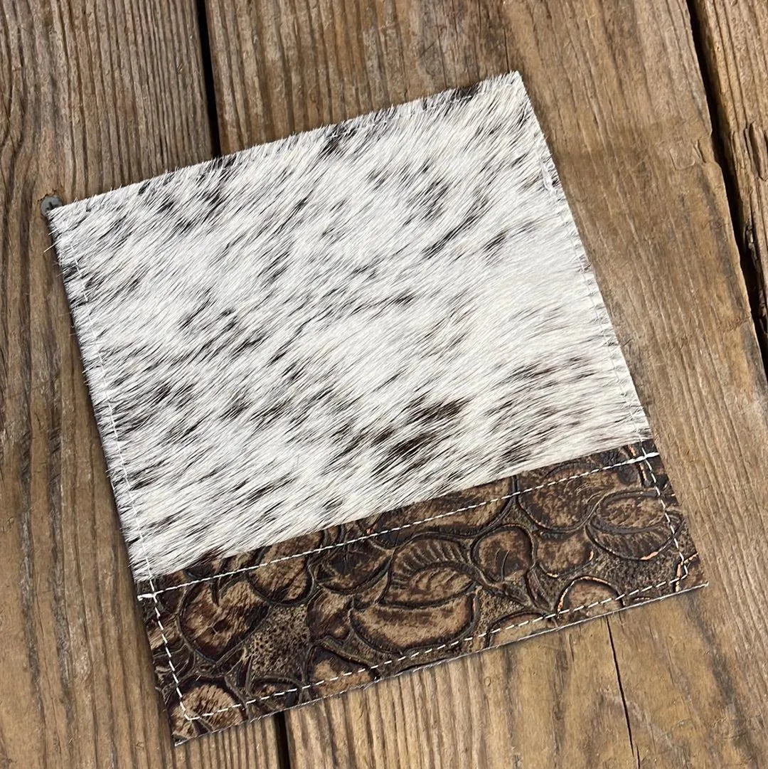 Checkbook Cover - Longhorn w/ Deadwood Roses