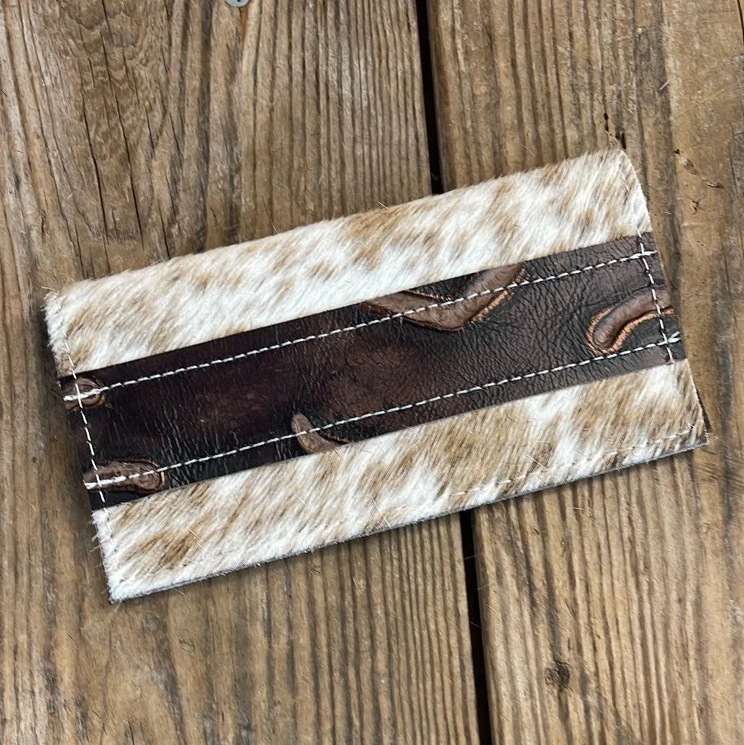 Checkbook Cover - Longhorn w/ Mahogany Brands