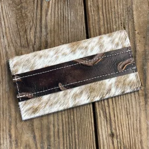 Checkbook Cover - Longhorn w/ Mahogany Brands