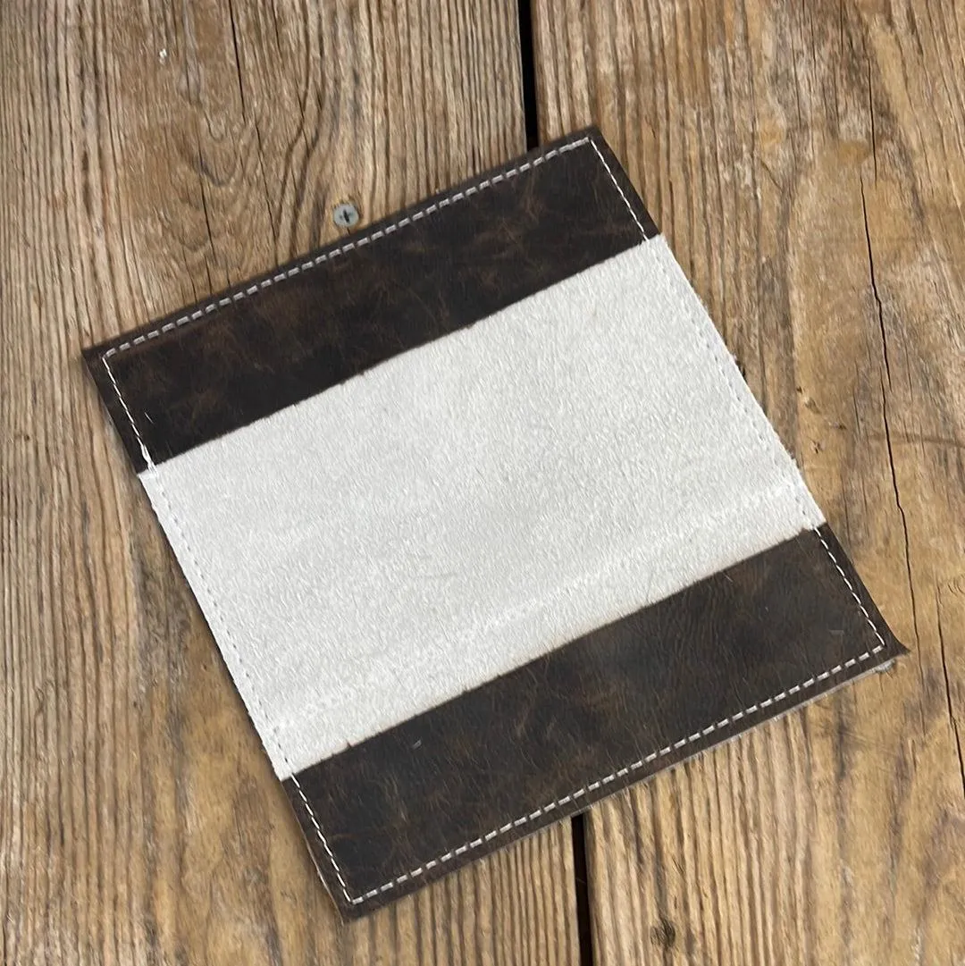 Checkbook Cover - Longhorn w/ Mahogany Brands