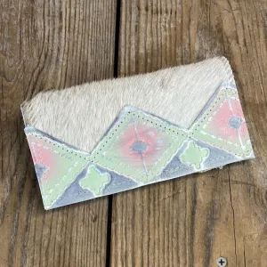 Checkbook Cover - Palomino w/ Watermelon Wine