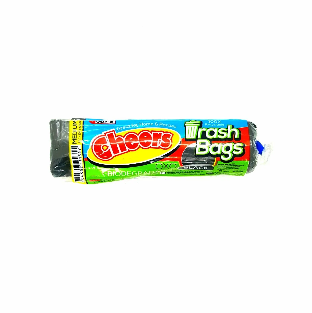 Cheers Garbage Bag Medium Black Pack of 10's