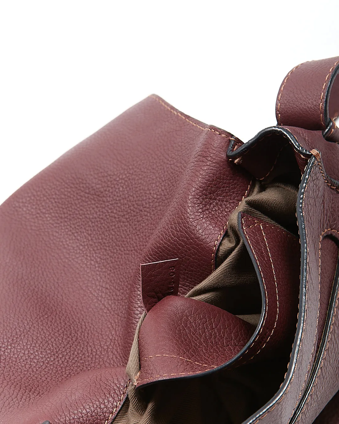 Chloe Burgundy Leather Marcie Medium Crossbody Bag