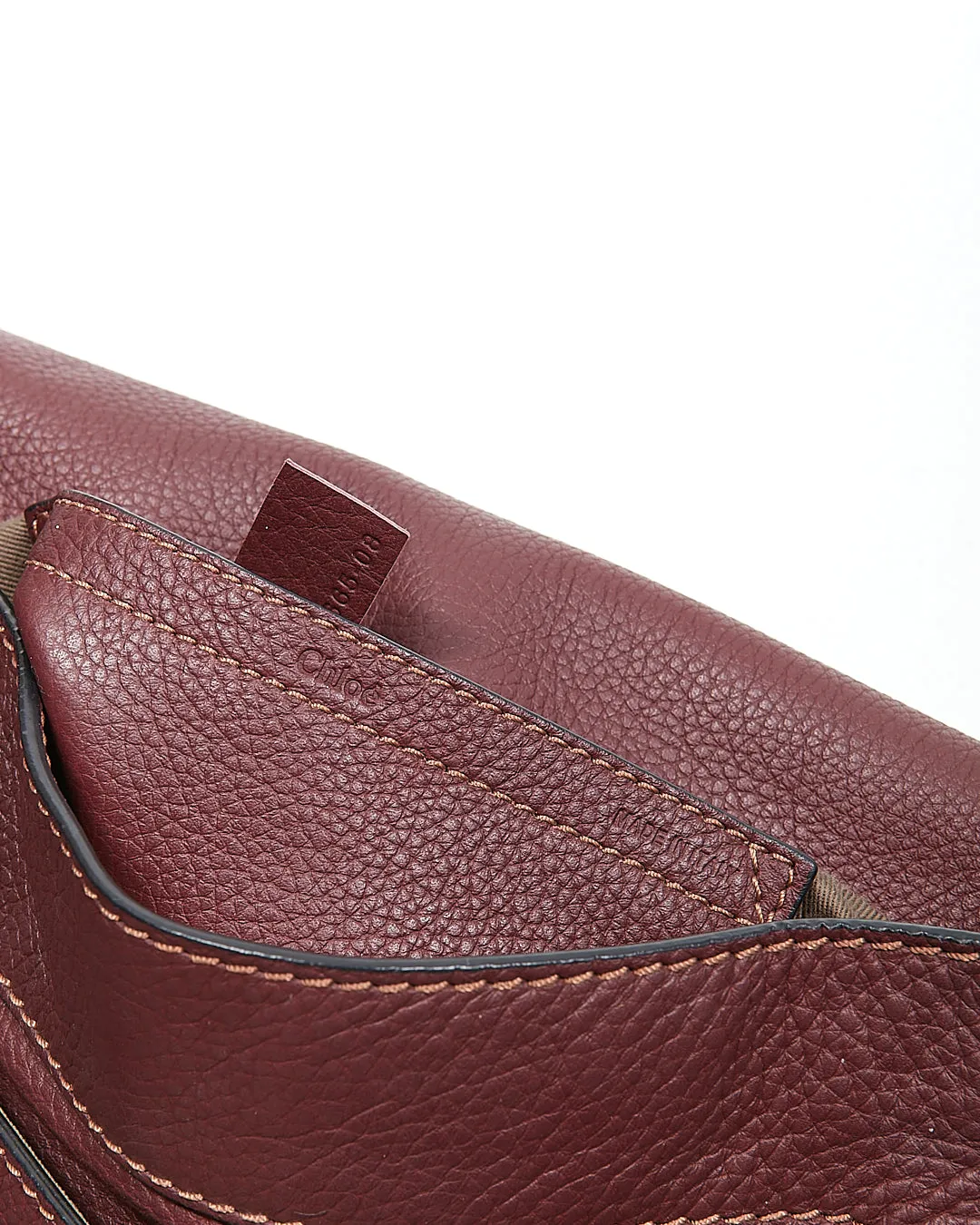 Chloe Burgundy Leather Marcie Medium Crossbody Bag