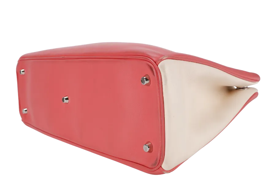CHRISTIAN DIOR DIORSSIMO TRI COLOR LAMBSKIN BAG SILVER HARDWARE (09-MA-1112) WITH POUCH, STRAPS AND DUST COVER