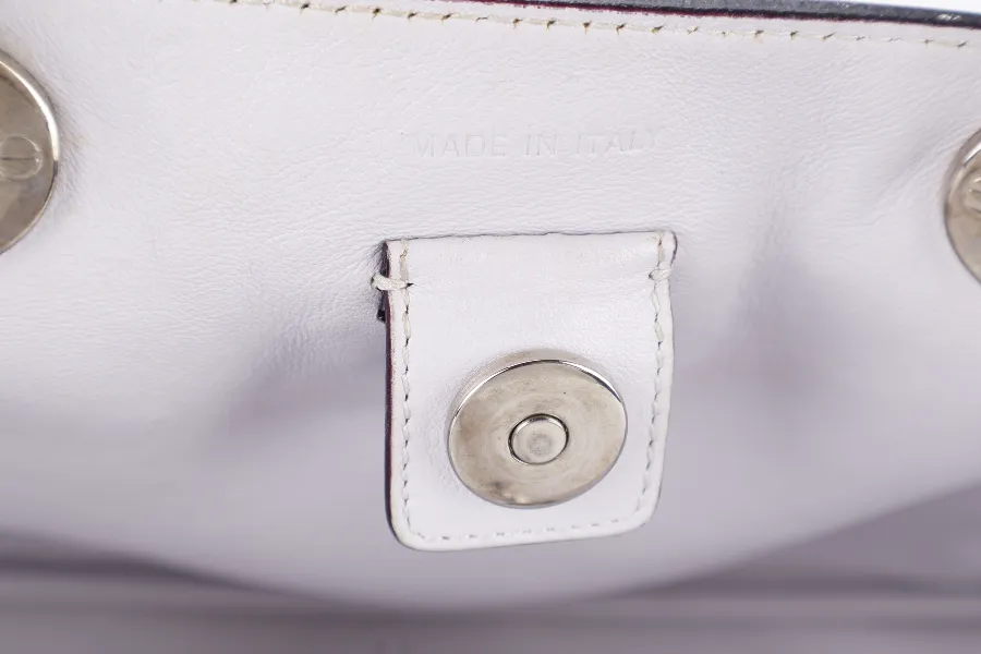 CHRISTIAN DIOR DIORSSIMO TRI COLOR LAMBSKIN BAG SILVER HARDWARE (09-MA-1112) WITH POUCH, STRAPS AND DUST COVER