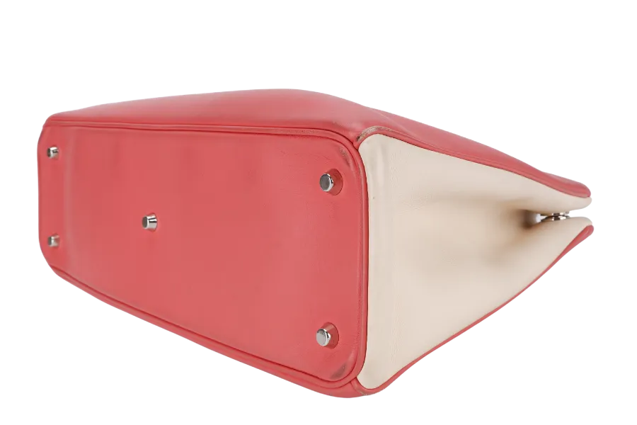 CHRISTIAN DIOR DIORSSIMO TRI COLOR LAMBSKIN BAG SILVER HARDWARE (09-MA-1112) WITH POUCH, STRAPS AND DUST COVER