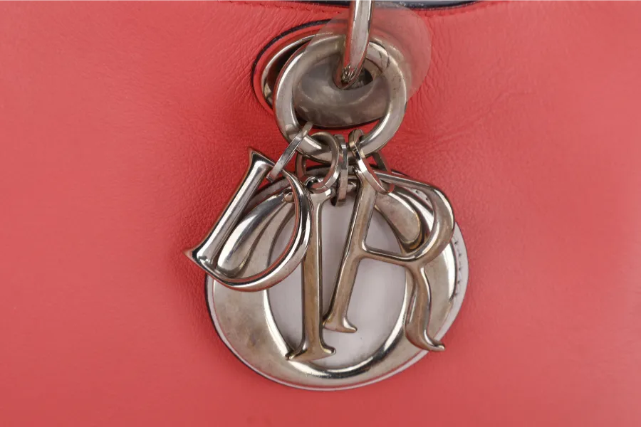 CHRISTIAN DIOR DIORSSIMO TRI COLOR LAMBSKIN BAG SILVER HARDWARE (09-MA-1112) WITH POUCH, STRAPS AND DUST COVER
