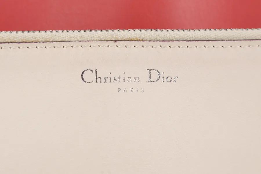 CHRISTIAN DIOR DIORSSIMO TRI COLOR LAMBSKIN BAG SILVER HARDWARE (09-MA-1112) WITH POUCH, STRAPS AND DUST COVER