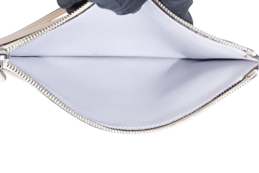 CHRISTIAN DIOR DIORSSIMO TRI COLOR LAMBSKIN BAG SILVER HARDWARE (09-MA-1112) WITH POUCH, STRAPS AND DUST COVER